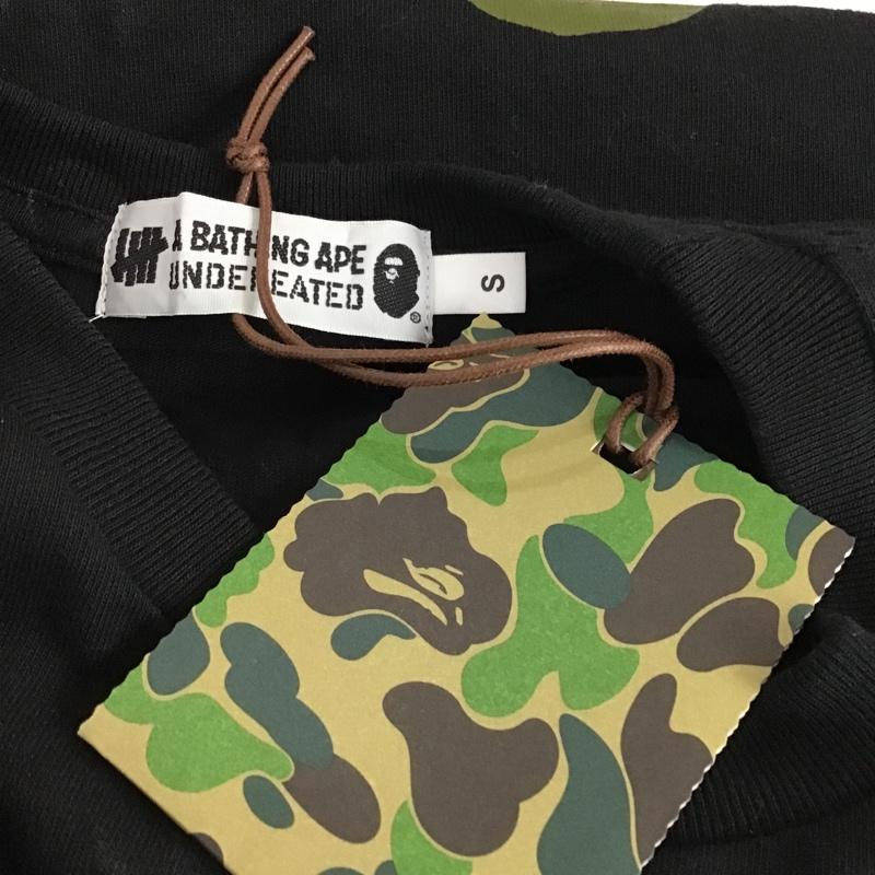 アベイシングエイプ A BATHING APE Tシャツ 半袖 S ロゴ、文字 黒 / ブラック /  メンズ USED 古着 中古 10103455