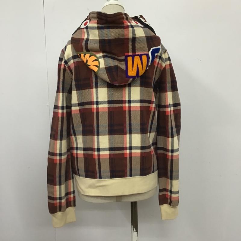 アベイシングエイプ A BATHING APE パーカー 長袖 ジップアップパーカー 長袖パーカー フード付きパーカー XS チェック マルチカラー / マルチカラー /  レディース USED 古着 中古 10103465