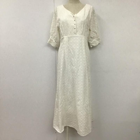 ミスティウーマン mysty woman ワンピース ロングスカート FREE 無地 白 / ホワイト /  レディース USED 古着 中古 10103470