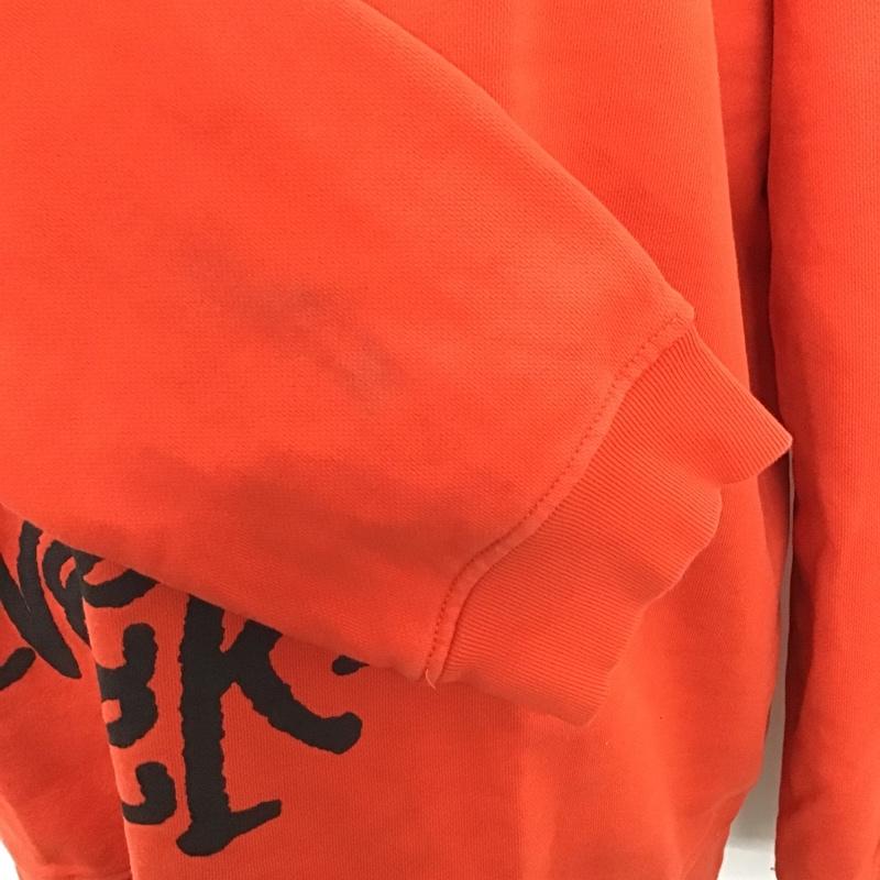 ザラ ZARA トレーナー 長袖 XL プリント 橙 / オレンジ /  メンズ USED 古着 中古 10103484