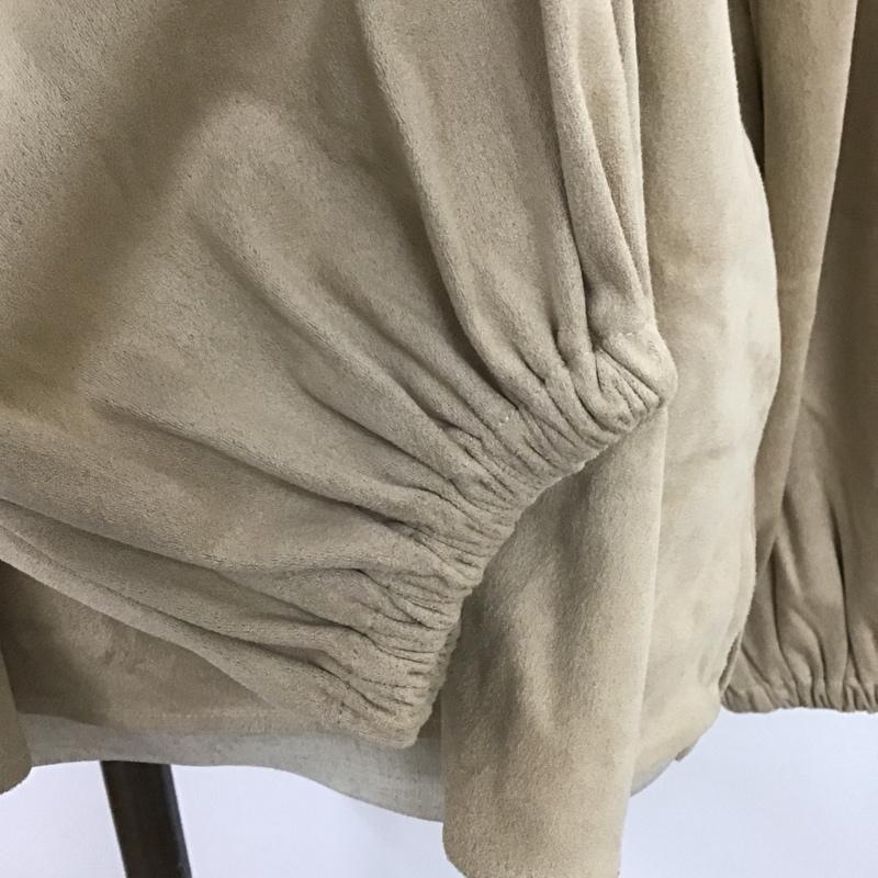 ベイフロー BAYFLOW カットソー 長袖 BW1710T005 フェイクスエード 刺繍 ブラウス 長袖カットソー 3 無地 ベージュ / ベージュ /  レディース USED 古着 中古 10103502