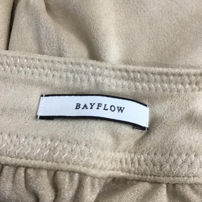 ベイフロー BAYFLOW カットソー 長袖 BW1710T005 フェイクスエード 刺繍 ブラウス 長袖カットソー 3 無地 ベージュ / ベージュ /  レディース USED 古着 中古 10103502