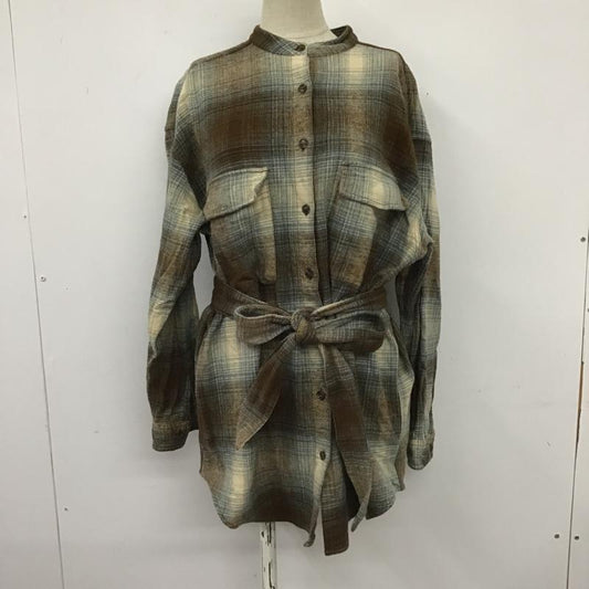 フリークスストア FREAK'S STORE シャツ、ブラウス 長袖 20FWWLA9856 バンドカラーチェックシャツベルト付き チェックシャツ ノーカラーシャツ FREE チェック マルチカラー / マルチカラー /  レディース USED 古着 中古 10103506