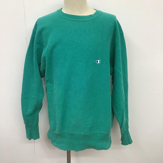 チャンピオン Champion トレーナー 長袖 90s USA製 ターコイズ L 無地 マルチカラー / マルチカラー /  メンズ USED 古着 中古 10103510