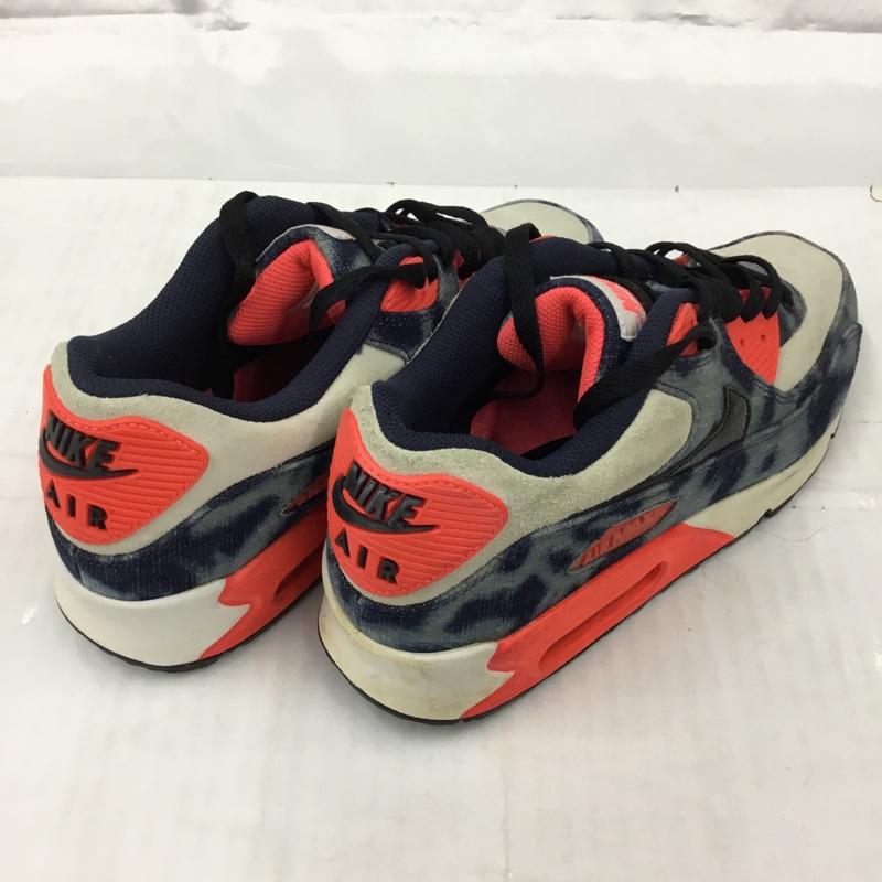 ナイキ NIKE スニーカー スニーカー 700875-400 AIR MAX 90 DNM QS ブリーチデニム atmos 25.5cm 25.5cm ロゴ、文字 白 / ホワイト / X インディゴ / インディゴ / X 橙 / オレンジ /  メンズ USED 古着 中古 10103512