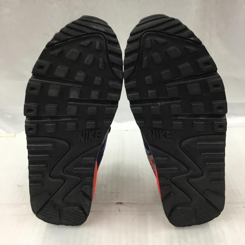 ナイキ NIKE スニーカー スニーカー 700875-400 AIR MAX 90 DNM QS ブリーチデニム atmos 25.5cm 25.5cm ロゴ、文字 白 / ホワイト / X インディゴ / インディゴ / X 橙 / オレンジ /  メンズ USED 古着 中古 10103512