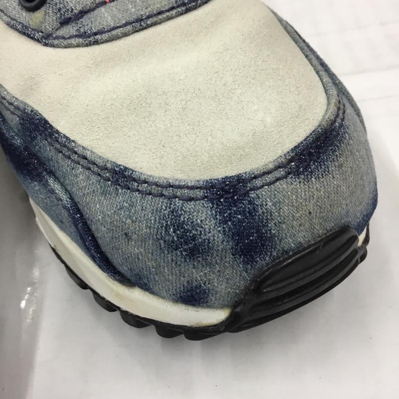 ナイキ NIKE スニーカー スニーカー 700875-400 AIR MAX 90 DNM QS ブリーチデニム atmos 25.5cm 25.5cm ロゴ、文字 白 / ホワイト / X インディゴ / インディゴ / X 橙 / オレンジ /  メンズ USED 古着 中古 10103512