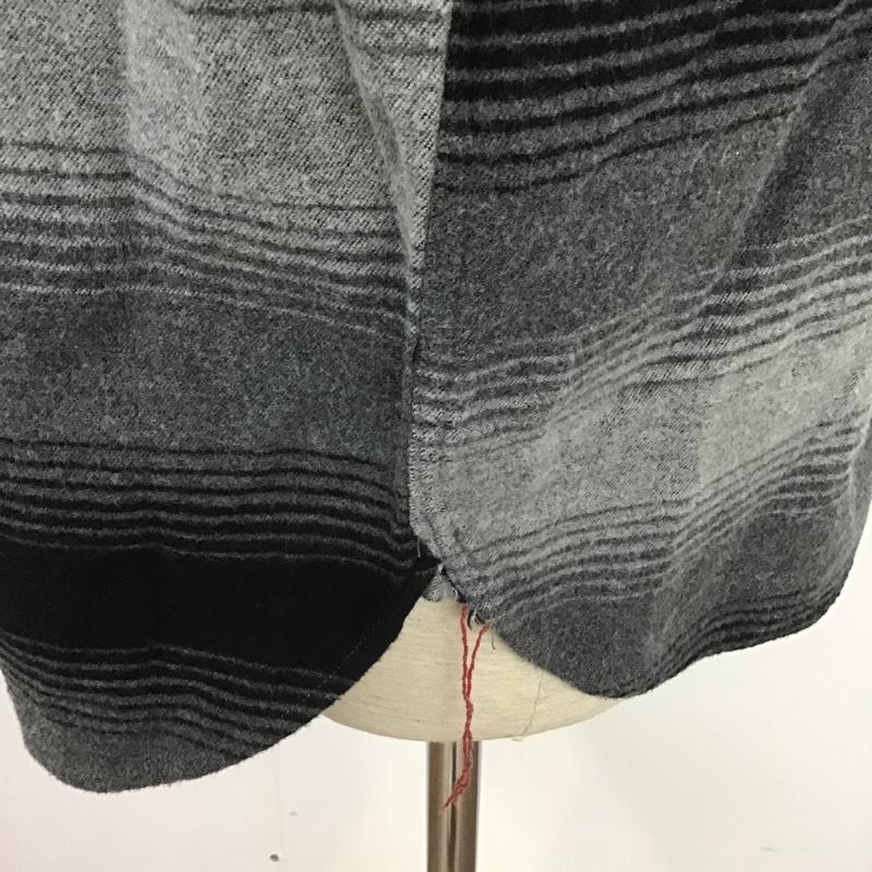 シュガーケーン SUGAR CANE シャツ、ブラウス 長袖 ネルシャツ 長袖シャツ カラーシャツ ボーダーシャツ XL ボーダー柄 黒 / ブラック /  メンズ USED 古着 中古 10103541