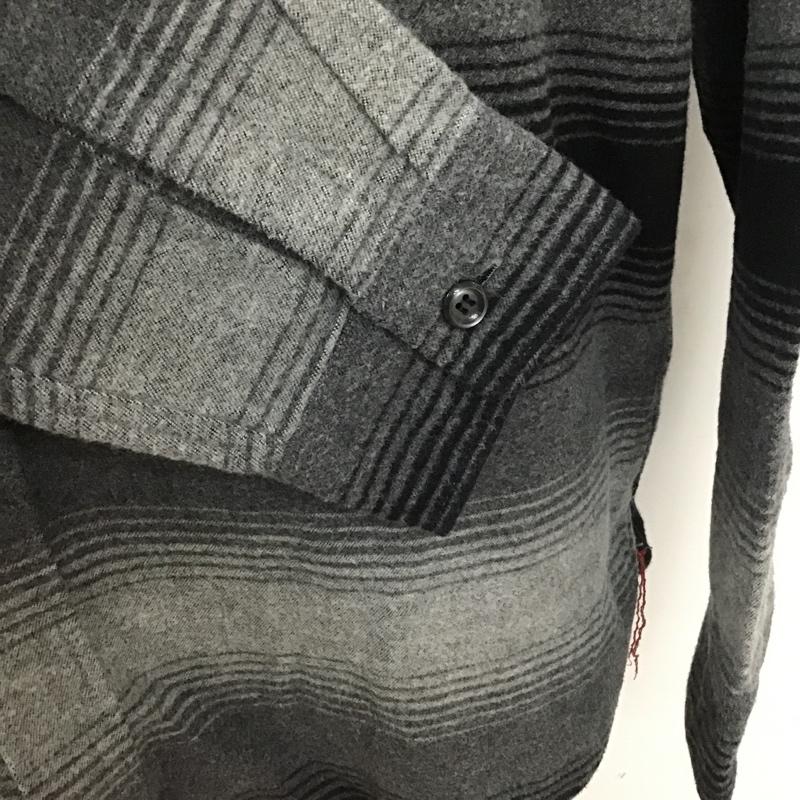 シュガーケーン SUGAR CANE シャツ、ブラウス 長袖 ネルシャツ 長袖シャツ カラーシャツ ボーダーシャツ XL ボーダー柄 黒 / ブラック /  メンズ USED 古着 中古 10103541