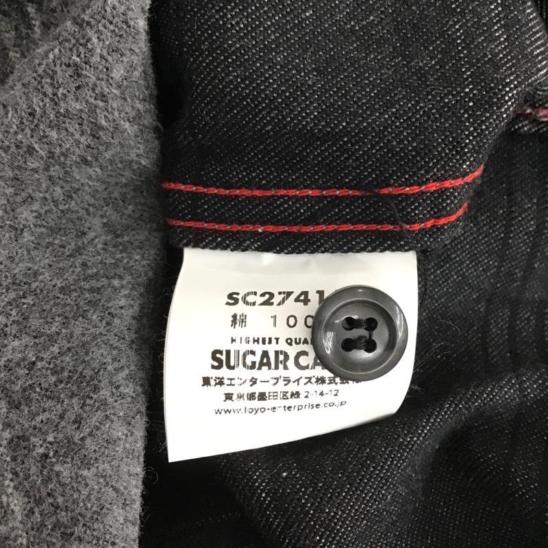 シュガーケーン SUGAR CANE シャツ、ブラウス 長袖 ネルシャツ 長袖シャツ カラーシャツ ボーダーシャツ XL ボーダー柄 黒 / ブラック /  メンズ USED 古着 中古 10103541