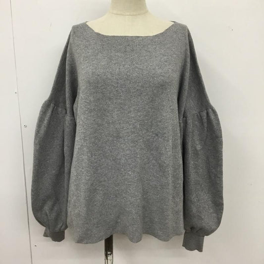 ジーナシス JEANASIS ニット、セーター 長袖 FREE 無地 灰 / グレー /  レディース USED 古着 中古 10103556