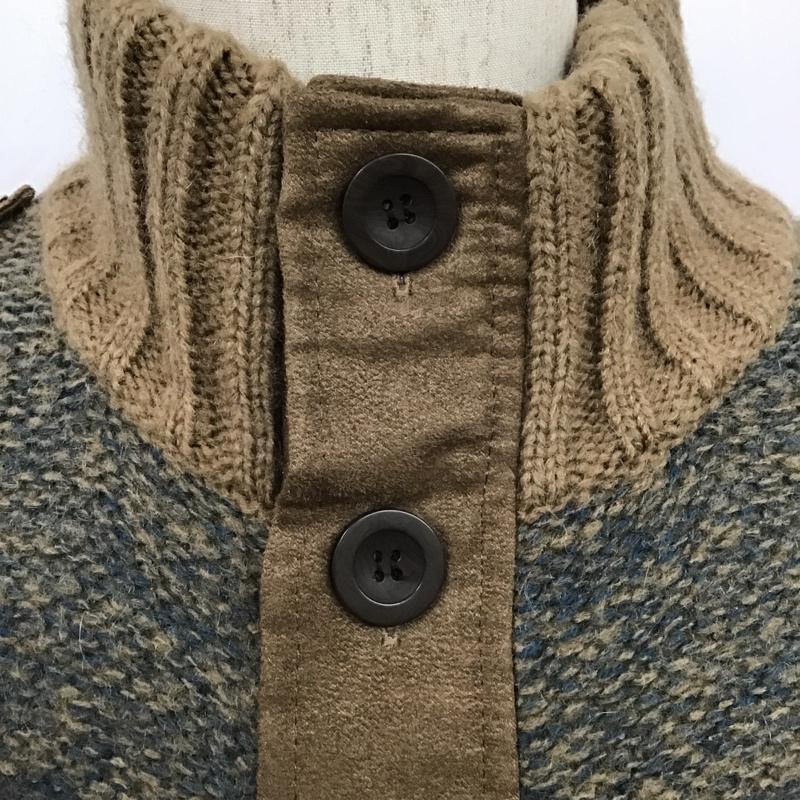 ザラメン ZARA MAN ニット、セーター 長袖 長袖ニットカーディガン タートルネック セーター 前開ニット M 無地 茶 / ブラウン /  メンズ USED 古着 中古 10103595