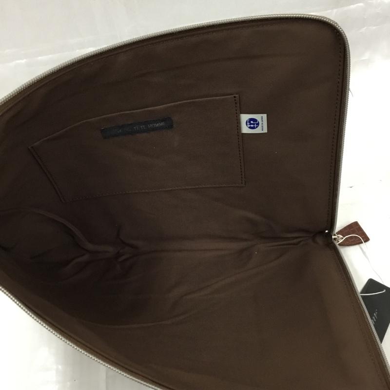 テットオム TETE HOMME セカンドバッグ セカンドバッグ クラッチバッグ レザー  茶 / ブラウン /  メンズ USED 古着 中古 10103598