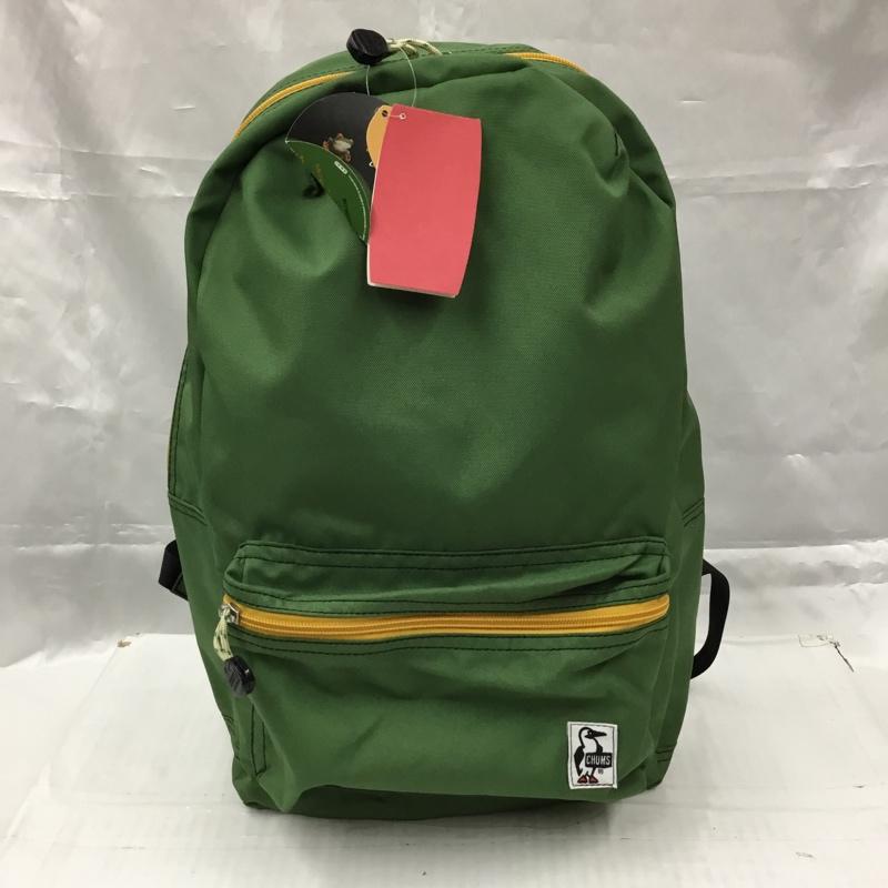 チャムス CHUMS リュックサック、デイパック リュックサック、デイバッグ CH60-0845-M020-00 Eco Hurricane Day Pack タグ付き ロゴ、文字 緑 / グリーン / X 橙 / オレンジ /  メンズ USED 古着 中古 10103603