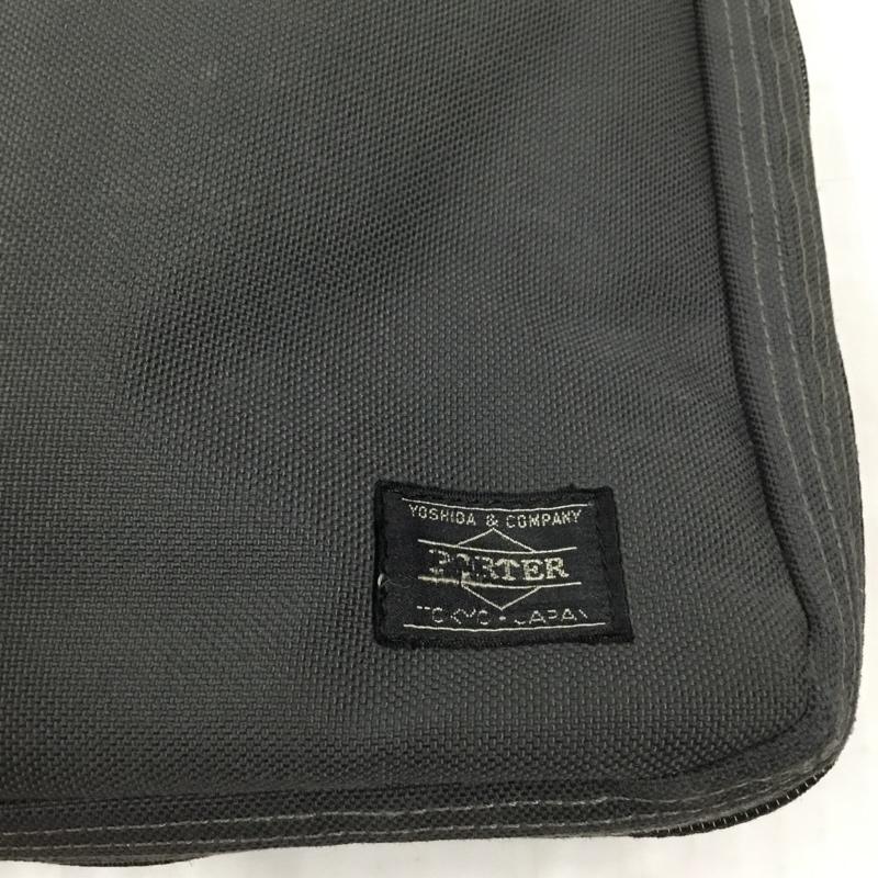 ポーター PORTER ブリーフケース、書類かばん ブリーフケース、書類かばん ビジネスバッグ ショルダー 2WAY ロゴ、文字 ダークグレー / ダークグレー /  メンズ USED 古着 中古 10103606