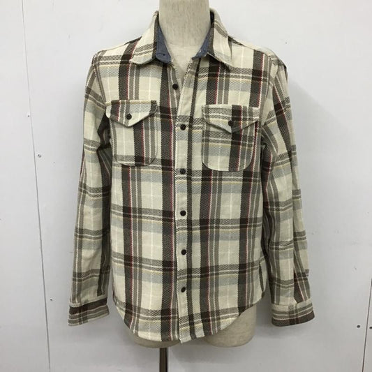 古着 USED シャツ、ブラウス 長袖 YA-YA ボーイフレンドチェックシャツ チェック ベージュ / ベージュ / X 茶 / ブラウン / X 赤 / レッド / X 白 / ホワイト / X 黄 / イエロー /  レディース USED 古着 中古 10103624