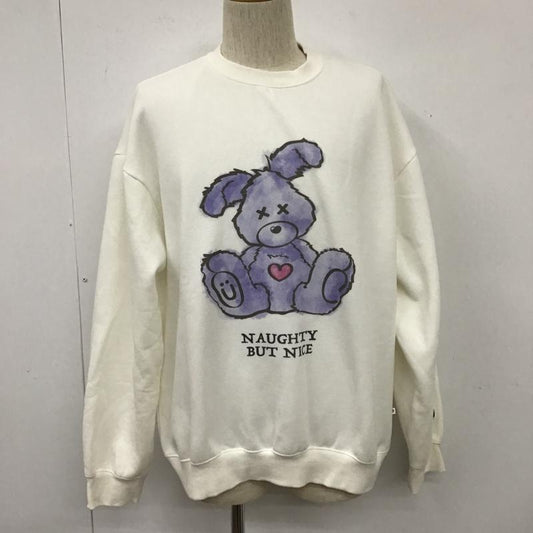 イーストクンスト ISTKUNST トレーナー 長袖 スウェット 裏起毛 うさぎ L  白 / ホワイト /  メンズ USED 古着 中古 10103629