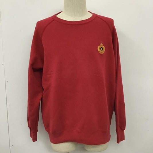 ポロバイラルフローレン Polo by RALPH LAUREN トレーナー 長袖 KK-RL-HA-0104 スウェット 裏起毛 ラグランスリーブ LL ワンポイント 赤 / レッド /  メンズ USED 古着 中古 10103630