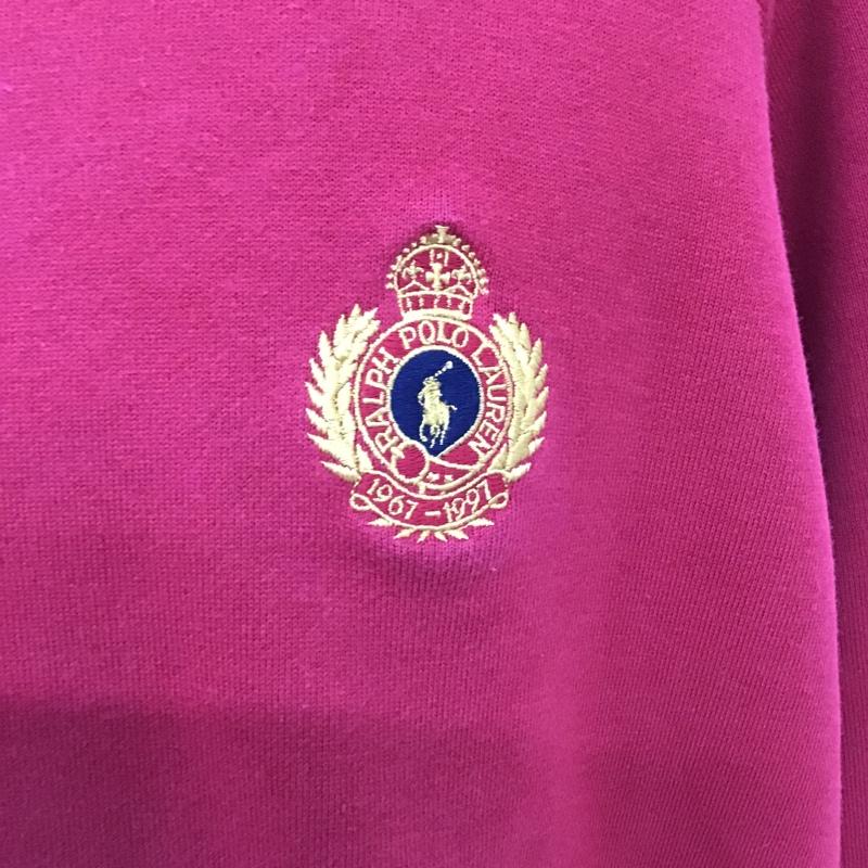 ポロバイラルフローレン Polo by RALPH LAUREN トレーナー 長袖 KK-RL-HA-0104 スウェット 裏起毛 ラグランスリーブ LL ワンポイント 赤 / レッド /  メンズ USED 古着 中古 10103630
