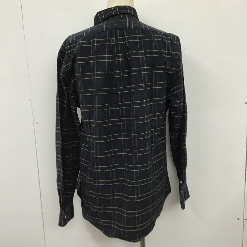ラルフローレン RALPHLAUREN シャツ、ブラウス 長袖 ボタンダウン チェック L ワンポイント 紺 / ネイビー / X 緑 / グリーン / X 黄 / イエロー /  メンズ USED 古着 中古 10103631