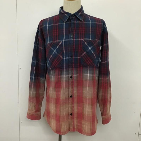 イグザンプル EXAMPLE シャツ、ブラウス 長袖 グラデーション M チェック マルチカラー / マルチカラー /  メンズ USED 古着 中古 10103632