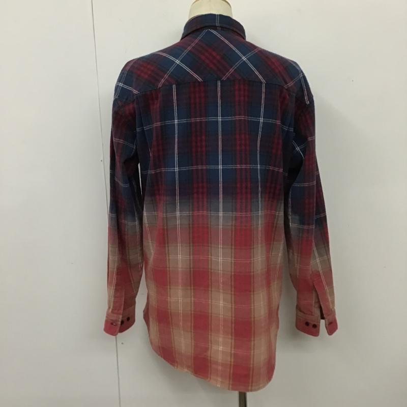 イグザンプル EXAMPLE シャツ、ブラウス 長袖 グラデーション M チェック マルチカラー / マルチカラー /  メンズ USED 古着 中古 10103632