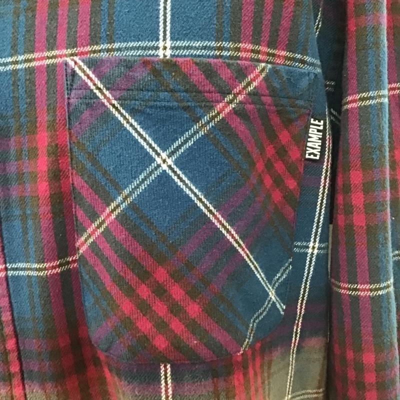 イグザンプル EXAMPLE シャツ、ブラウス 長袖 グラデーション M チェック マルチカラー / マルチカラー /  メンズ USED 古着 中古 10103632