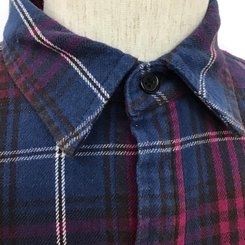 イグザンプル EXAMPLE シャツ、ブラウス 長袖 グラデーション M チェック マルチカラー / マルチカラー /  メンズ USED 古着 中古 10103632