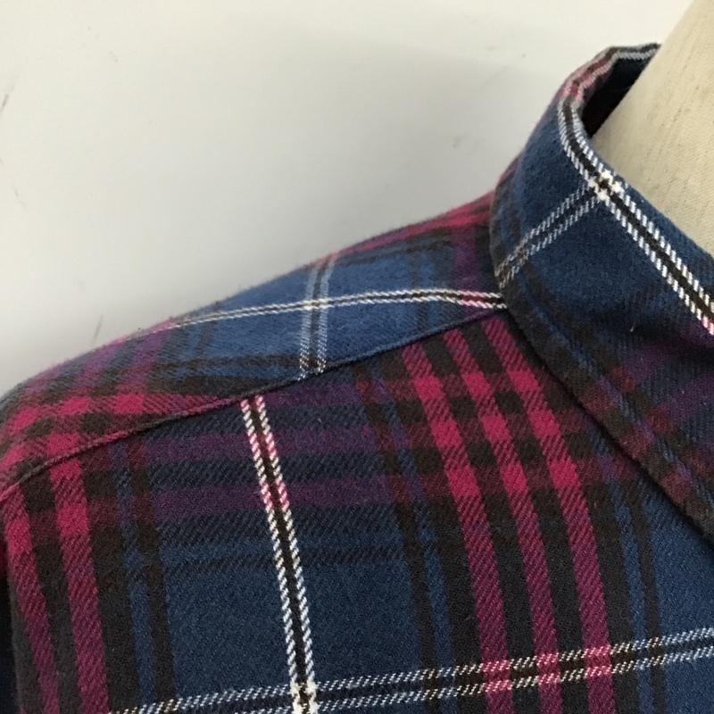 イグザンプル EXAMPLE シャツ、ブラウス 長袖 グラデーション M チェック マルチカラー / マルチカラー /  メンズ USED 古着 中古 10103632