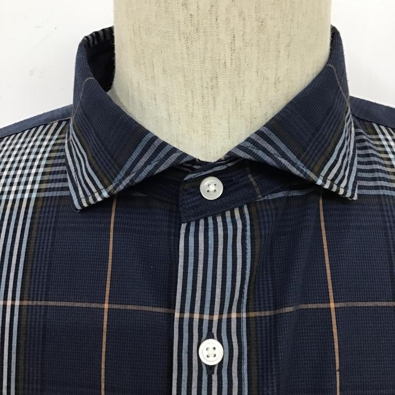 シップス SHIPS シャツ、ブラウス 長袖 711-14-0012 any XL チェック 紺 / ネイビー / X 茶 / ブラウン / X 白 / ホワイト / X 青 / ブルー /  メンズ USED 古着 中古 10103634