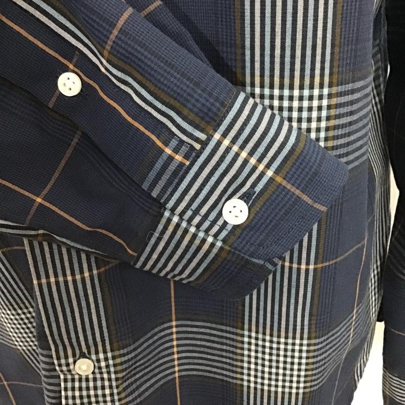 シップス SHIPS シャツ、ブラウス 長袖 711-14-0012 any XL チェック 紺 / ネイビー / X 茶 / ブラウン / X 白 / ホワイト / X 青 / ブルー /  メンズ USED 古着 中古 10103634