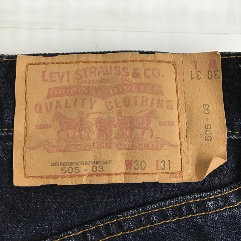 リーバイス Levi's パンツ デニム、ジーンズ 505-03 W30 L31 ジーパン 30インチ 無地 インディゴ / インディゴ /  メンズ USED 古着 中古 10103642