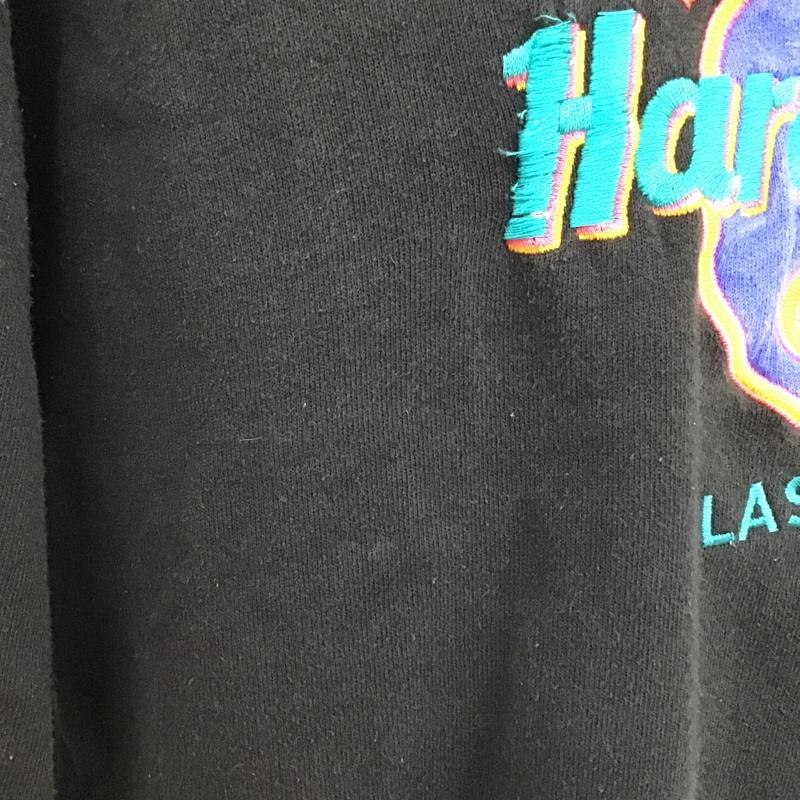 ハードロックカフェ HARD ROCK CAFE トレーナー 長袖 LAS VEGAS スウェット 刺繍 裏起毛 L ロゴ、文字 青 / ブルー /  メンズ USED 古着 中古 10103648