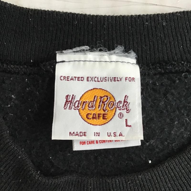 ハードロックカフェ HARD ROCK CAFE トレーナー 長袖 LAS VEGAS スウェット 刺繍 裏起毛 L ロゴ、文字 青 / ブルー /  メンズ USED 古着 中古 10103648