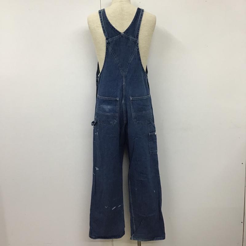 カーハート Carhartt サロペット・オーバーオール サロペット、オーバーオール R07DST デニム 32 × 30 ロゴ、文字 青 / ブルー /  メンズ USED 古着 中古 10103652