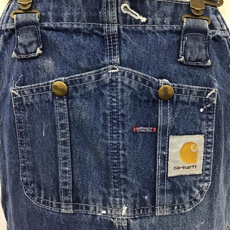 カーハート Carhartt サロペット・オーバーオール サロペット、オーバーオール R07DST デニム 32 × 30 ロゴ、文字 青 / ブルー /  メンズ USED 古着 中古 10103652