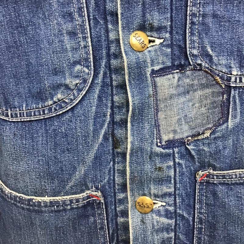シアーズ SEARS ジャケット、上着 ジャケット、ブレザー デニム カバーオール 70s M 無地 青 / ブルー /  メンズ USED 古着 中古 10103653