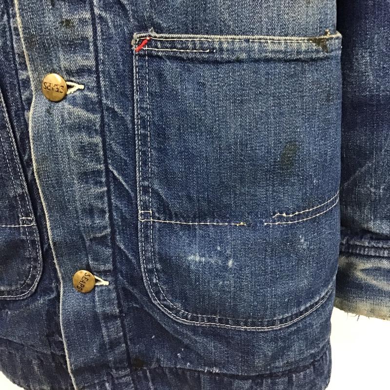 シアーズ SEARS ジャケット、上着 ジャケット、ブレザー デニム カバーオール 70s M 無地 青 / ブルー /  メンズ USED 古着 中古 10103653