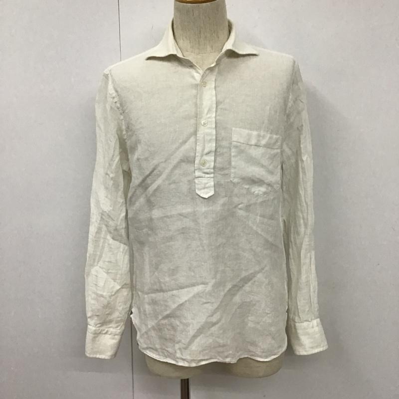 ビームス ハート BEAMS HEART シャツ、ブラウス 長袖 42-11-0078-819 麻 リネン プルオーバー L 無地 白 / ホワイト /  メンズ USED 古着 中古 10103655