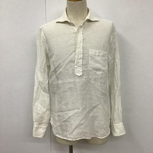ビームス ハート BEAMS HEART シャツ、ブラウス 長袖 42-11-0078-819 麻 リネン プルオーバー L 無地 白 / ホワイト /  メンズ USED 古着 中古 10103655