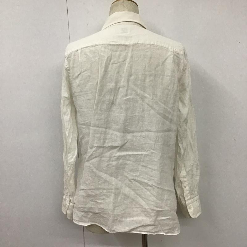 ビームス ハート BEAMS HEART シャツ、ブラウス 長袖 42-11-0078-819 麻 リネン プルオーバー L 無地 白 / ホワイト /  メンズ USED 古着 中古 10103655