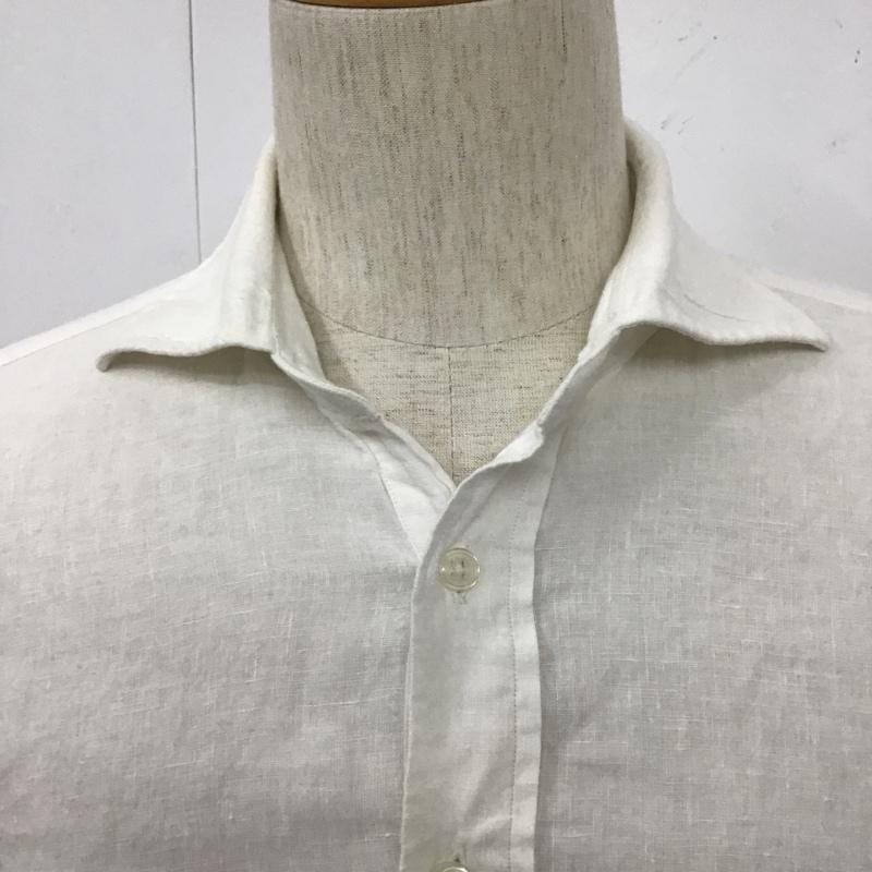 ビームス ハート BEAMS HEART シャツ、ブラウス 長袖 42-11-0078-819 麻 リネン プルオーバー L 無地 白 / ホワイト /  メンズ USED 古着 中古 10103655