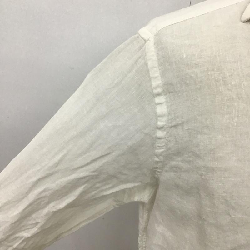 ビームス ハート BEAMS HEART シャツ、ブラウス 長袖 42-11-0078-819 麻 リネン プルオーバー L 無地 白 / ホワイト /  メンズ USED 古着 中古 10103655