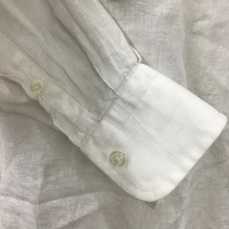 ビームス ハート BEAMS HEART シャツ、ブラウス 長袖 42-11-0078-819 麻 リネン プルオーバー L 無地 白 / ホワイト /  メンズ USED 古着 中古 10103655