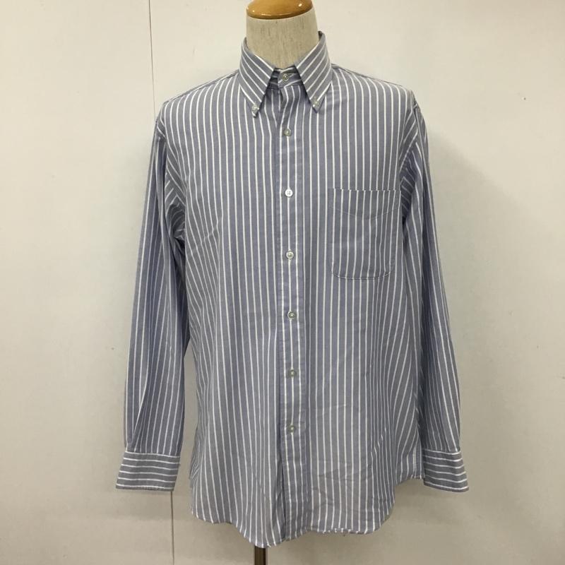 エルエルビーン L.L.Bean シャツ、ブラウス 長袖 ボタンダウン ストライプ 紺 / ネイビー / X 白 / ホワイト /  メンズ USED 古着 中古 10103657