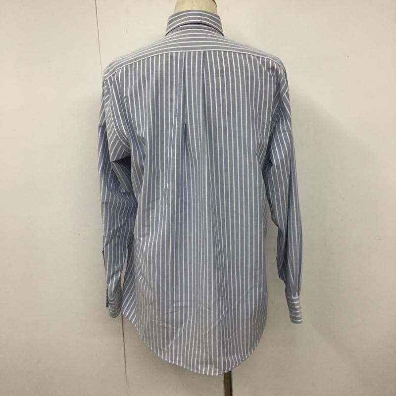 エルエルビーン L.L.Bean シャツ、ブラウス 長袖 ボタンダウン ストライプ 紺 / ネイビー / X 白 / ホワイト /  メンズ USED 古着 中古 10103657