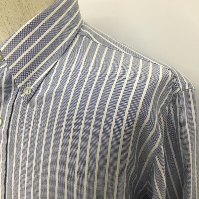 エルエルビーン L.L.Bean シャツ、ブラウス 長袖 ボタンダウン ストライプ 紺 / ネイビー / X 白 / ホワイト /  メンズ USED 古着 中古 10103657
