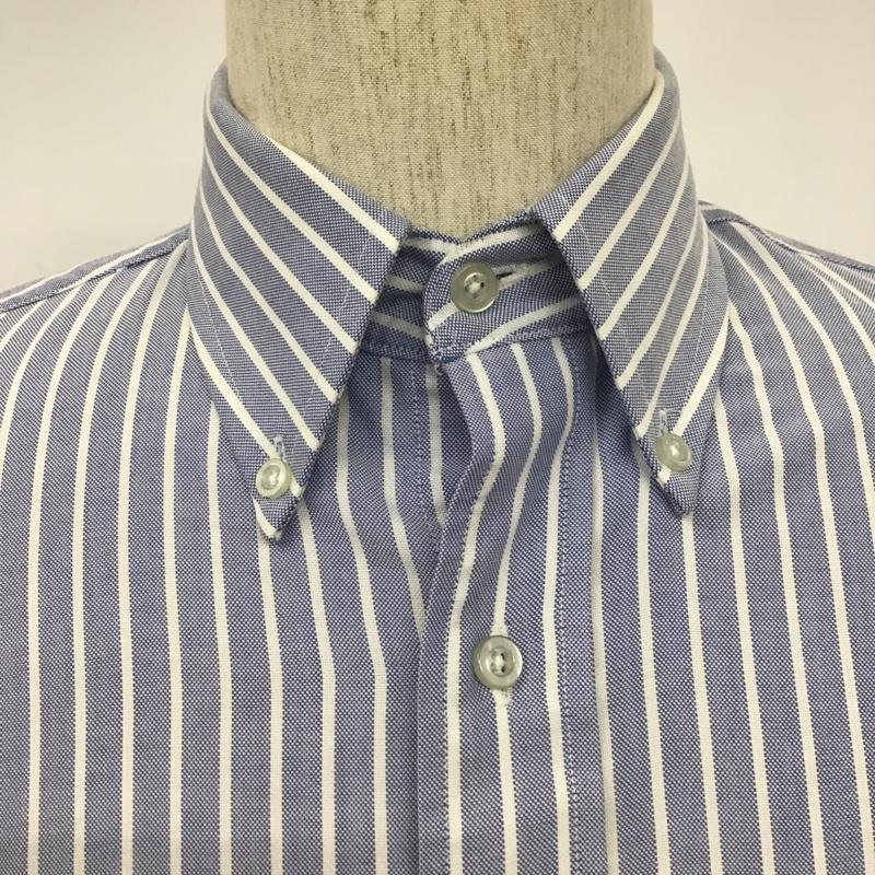 エルエルビーン L.L.Bean シャツ、ブラウス 長袖 ボタンダウン ストライプ 紺 / ネイビー / X 白 / ホワイト /  メンズ USED 古着 中古 10103657