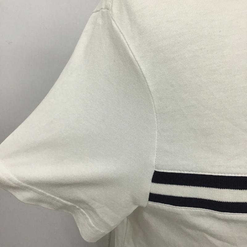 トミーヒルフィガー TOMMY HILFIGER Tシャツ 半袖 C8178498007 ラインフラッグ クルーネック S ロゴ、文字 白 / ホワイト /  メンズ USED 古着 中古 10103658