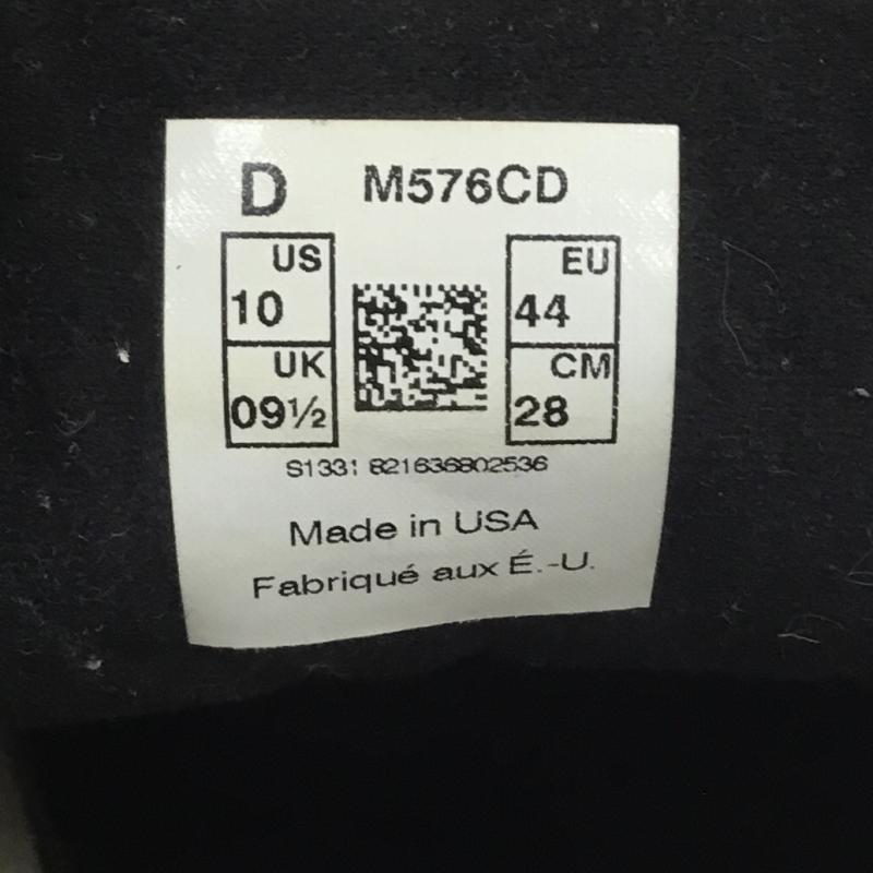 ニューバランス New Balance スニーカー スニーカー M576CD コードバン USA製 28.0cm ロゴ、文字 ダークブラウン / ダークブラウン /  メンズ USED 古着 中古 10103659
